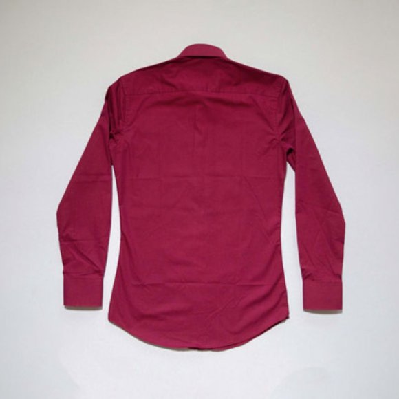 OMEGA Burgundy Buttom Up Shirt - Picture 2 of 3
